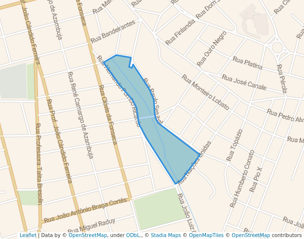 walking in Parque Biguaçu map in Apucarana