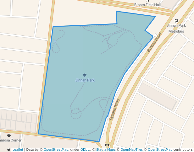 walking in Jinnah Park map in Multan