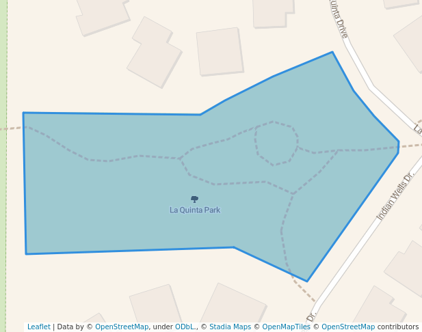 walking in La Quinta Park map in Lone Tree