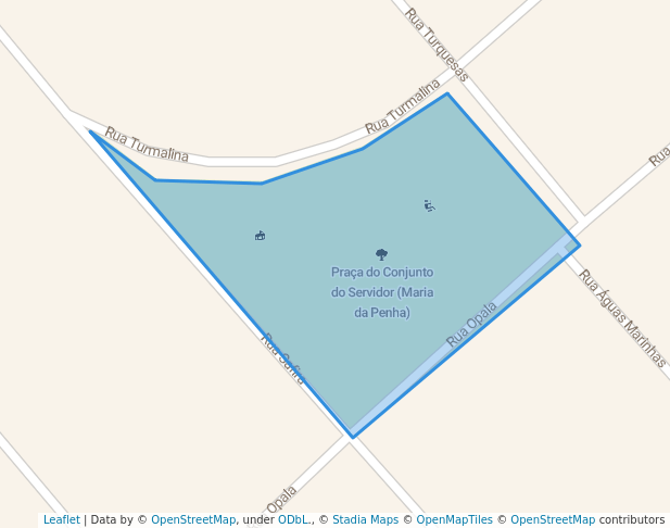 walking in Praça do Conjunto do Servidor map in Boa Vista