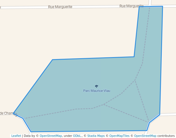 walking in Parc Maurice-Viau map in Saint-Jean-sur-Richelieu