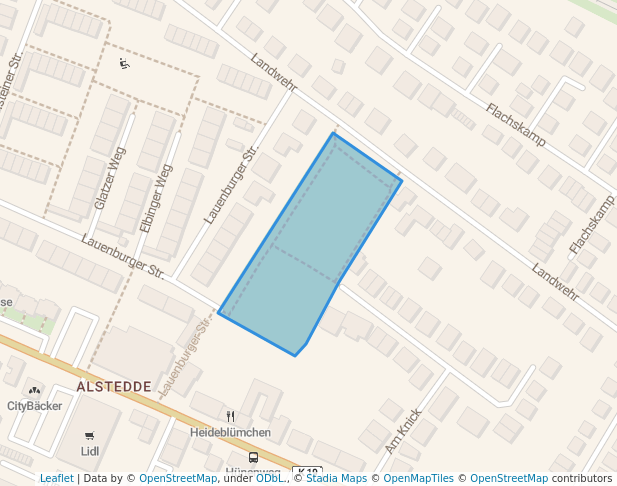 walking in Heideblümchenpark map in Lünen