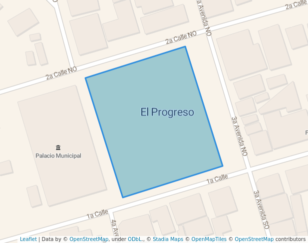 walking in Parque Ramón Rosa map in El Progreso