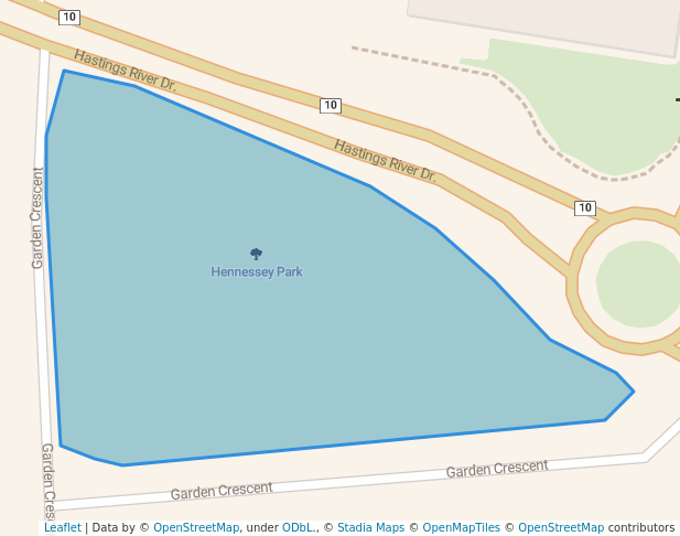 walking in Hennessey Park map in Port Macquarie