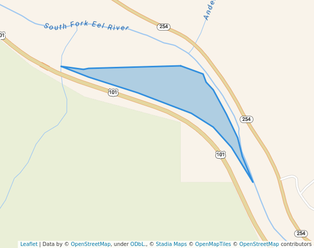 walking in Humboldt Redwoods State Park map in Phillipsville