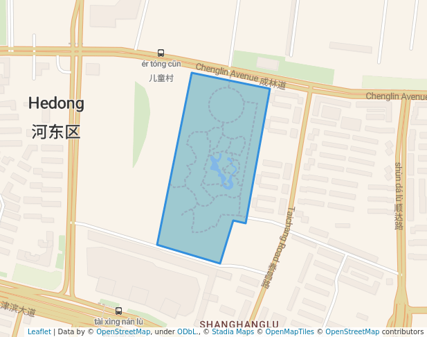 walking in 河东公园 map in Tianjin