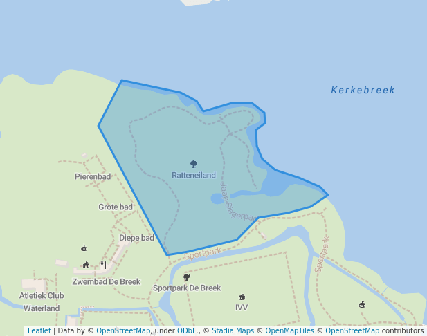 walking in Ratteneiland map in Landsmeer