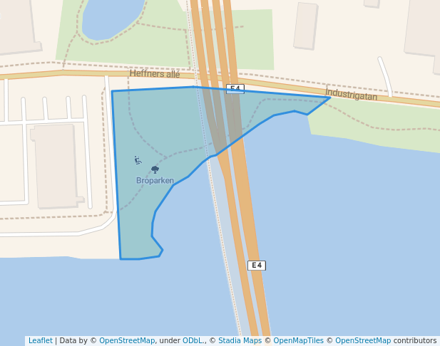 walking in Broparken map in Sundsvall