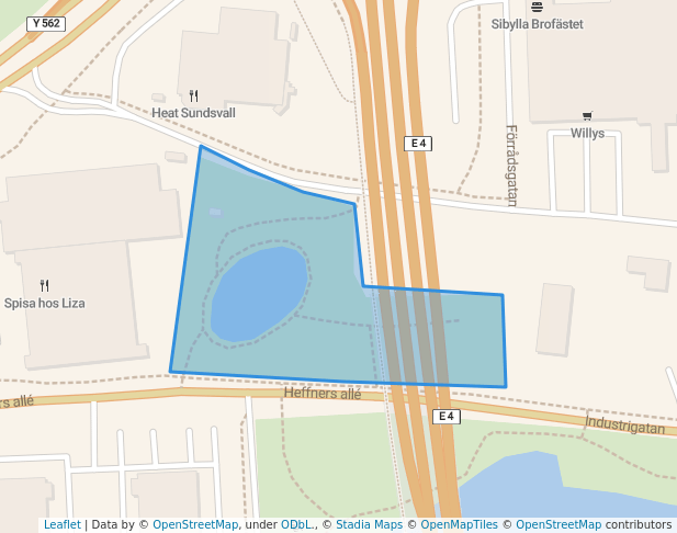 walking in Broparken map in Sundsvall