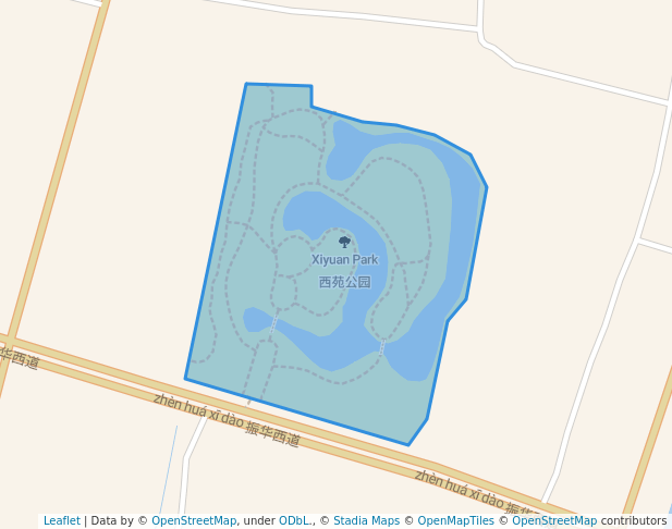 walking in Xiyuan Park map in Tianjin