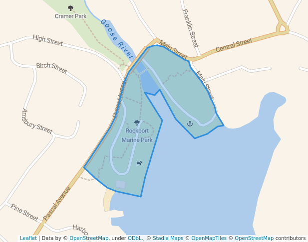 walking in Rockport Marine Park map in Rockport