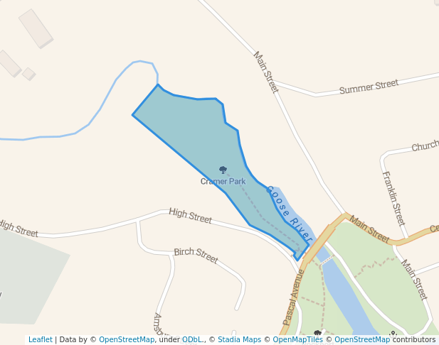 walking in Cramer Park map in Rockport