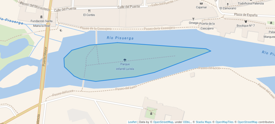 walking in Parque infantil La Isla map in Aguilar de Campoo