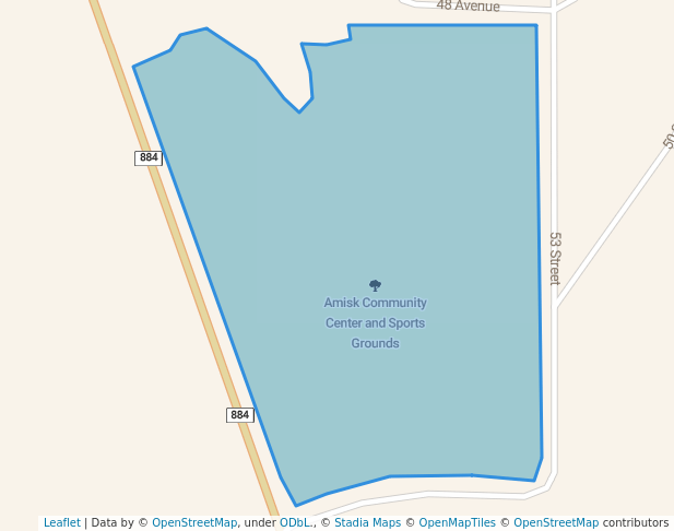 walking in Amisk Community Center and Sports Grounds map in Amisk