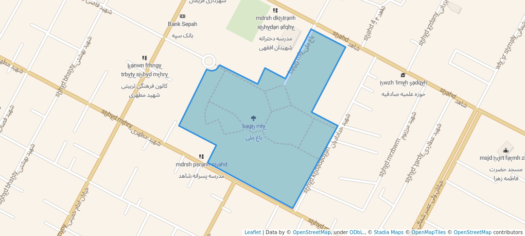 walking in باغ ملی map in Fariman