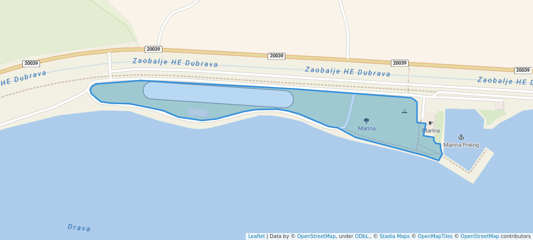 walking in Marina map in Prelog