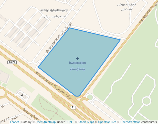 walking in پارک map in Qom