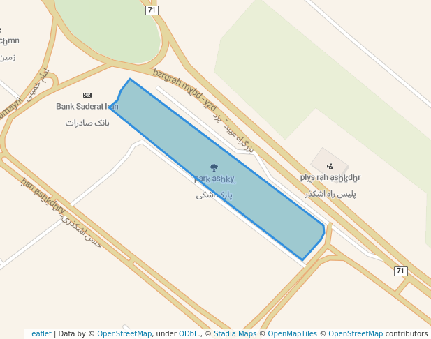 walking in پارک اشکی map in Ashkezar
