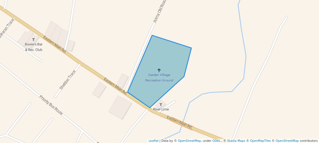 walking in Garden Village Recreation Ground map in Arouca