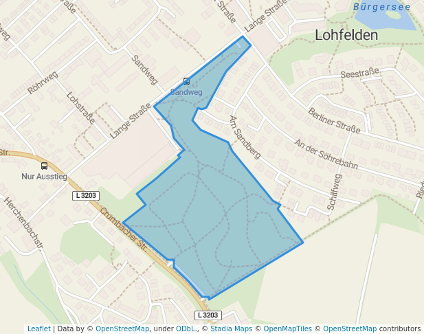 walking in Grüne Mitte map in Lohfelden