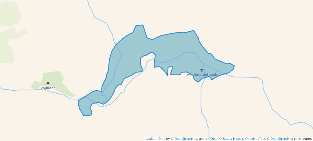 walking in woodland and scrub map in Thabaneng