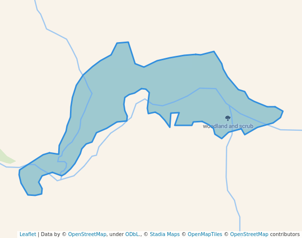 walking in woodland and scrub map in Thabaneng