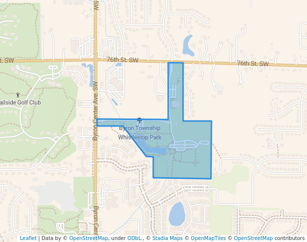 walking in Byron Township Whistlestop Park map in Byron Center