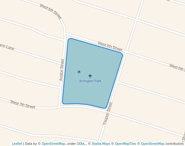 walking in Arrington Park map in Freeport