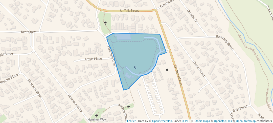 walking in Jack Reid Park map in Arrowtown