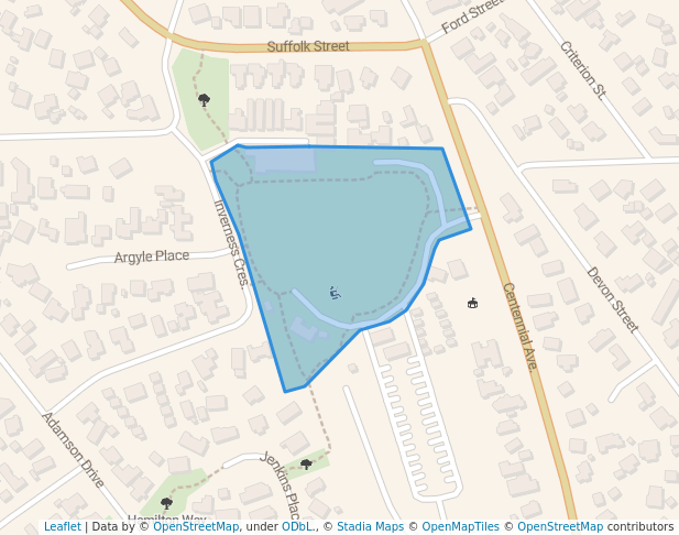 walking in Jack Reid Park map in Arrowtown