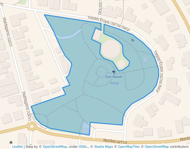 walking in Gan Naveh map in Ness Ziona