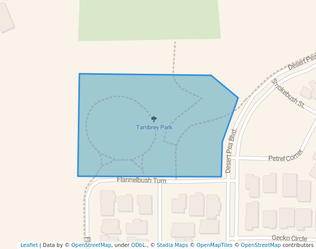 walking in Tambrey Park map in Nickol