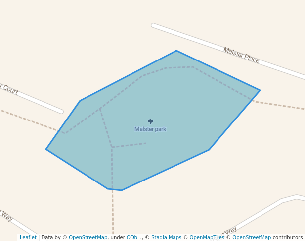 walking in Malster park map in Millars Well