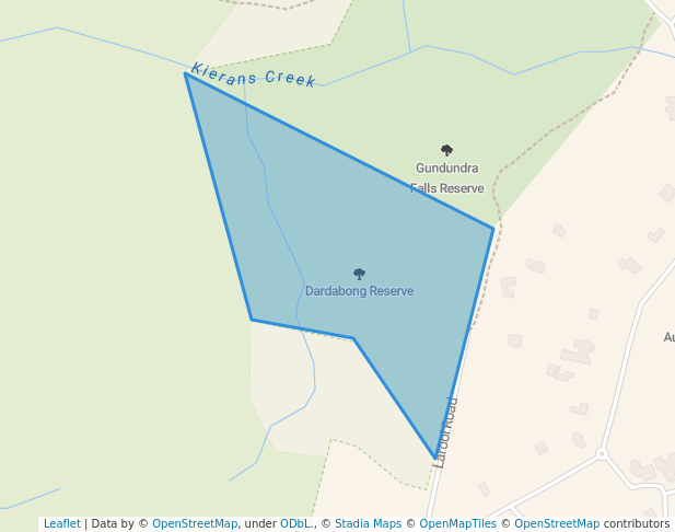 walking in Dardabong Reserve map in Terrey Hills