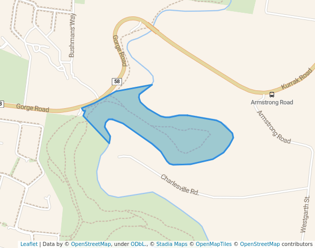walking in Plenty Gorge Bushland Reserve map in Yarrambat
