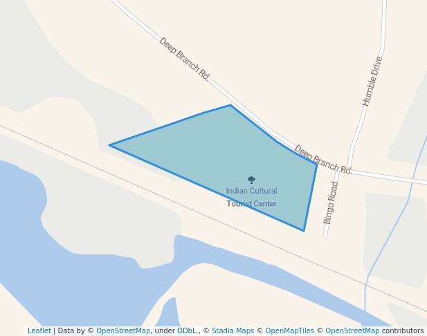 walking in Indian Cultural Tourist Center map in Maxton