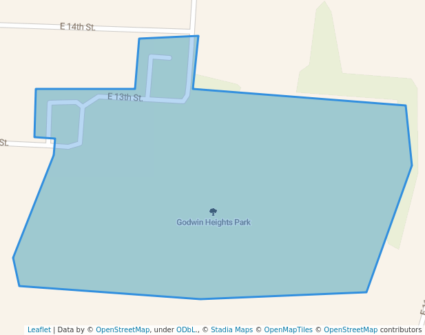 walking in Godwin Heights Park map in Lumberton