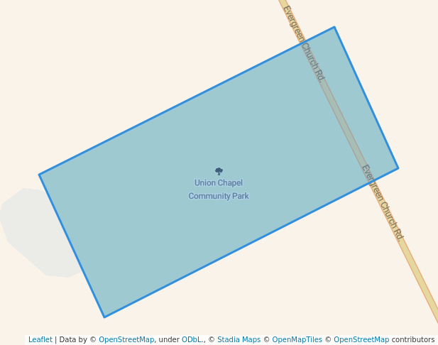 walking in Union Chapel Community Park map in Pembroke