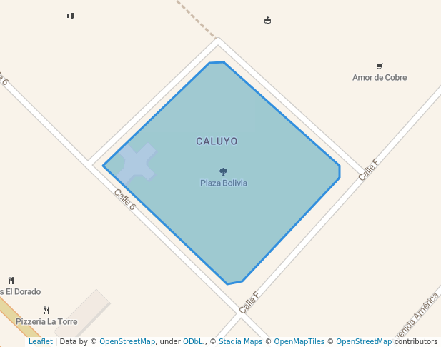 walking in Plaza Bolivia map in El Alto