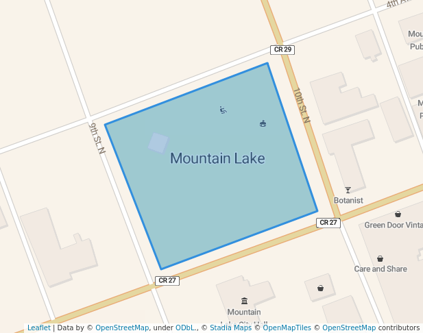 walking in City Park map in Mountain Lake