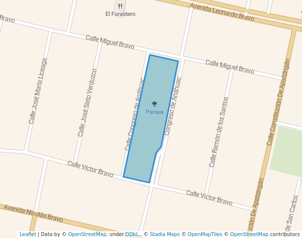 walking in Parque map in San Pablo de las Salinas