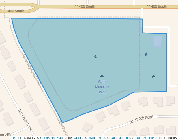 walking in Storm Mountain Park map in Sandy