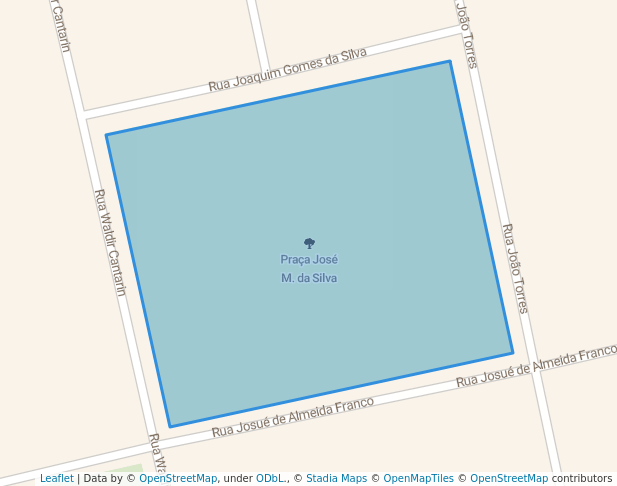 walking in Praça José M. da Silva map in Pederneiras
