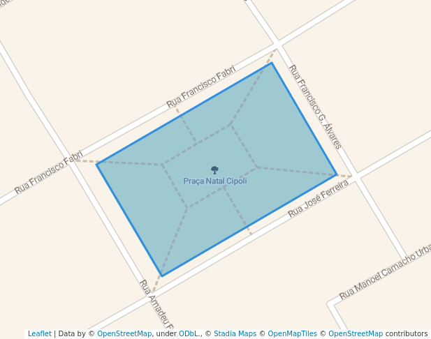 walking in Praça Natal Cipoli map in Pederneiras