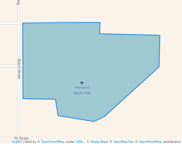 walking in Fenwood Sports Park map in Fenwood