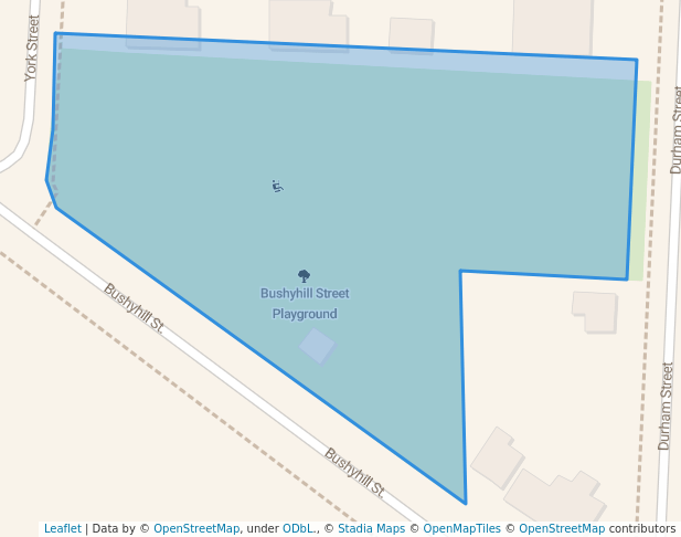 walking in Bushyhill St Playground map in Tapanui