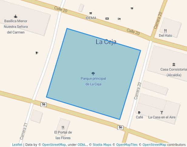 Parque principal de La Ceja