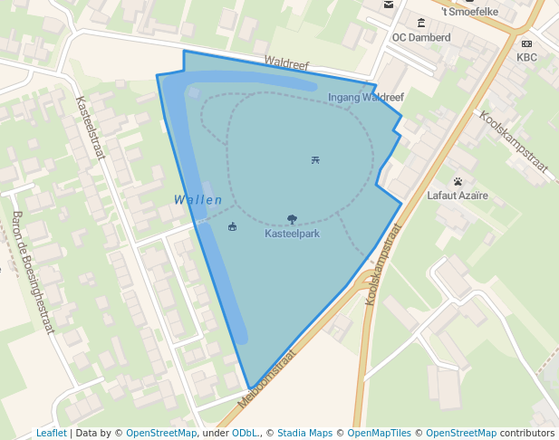 Kasteelpark in Wingene | Map and Routes