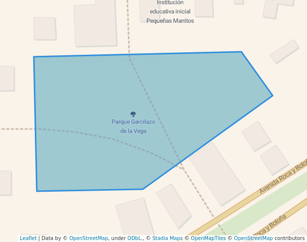 walking in Parque Garcilazo de la Vega map in Miraflores