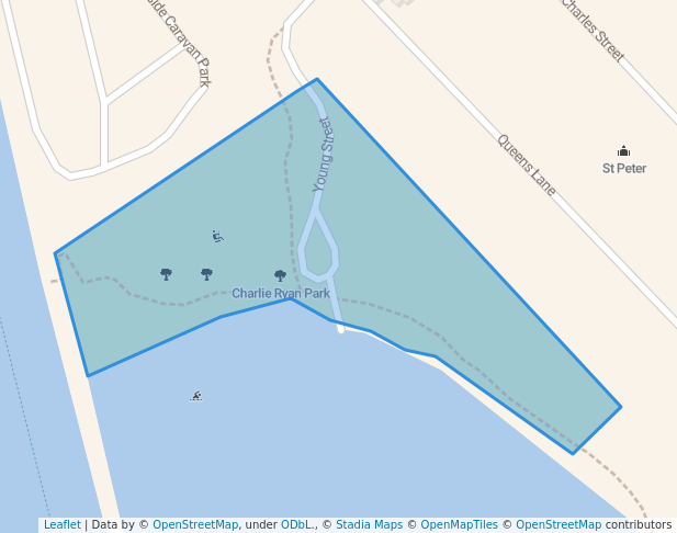 walking in Charlie Ryan Park map in Iluka